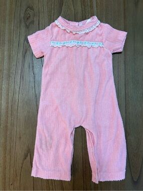 TODDLETIME 6-12 MONTHS ✨ VTG 90s long sleeve jumper infant pink VGUC